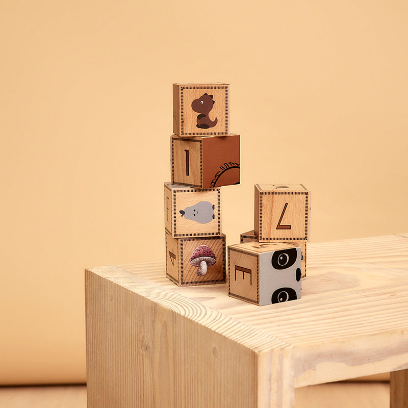 Nuuroo Wooden Otto bricks - Wooden Mix - Laadlee