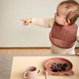 Nuuroo Tex Silicone Short Bib 2-pack Solid - Red Mix - Laadlee