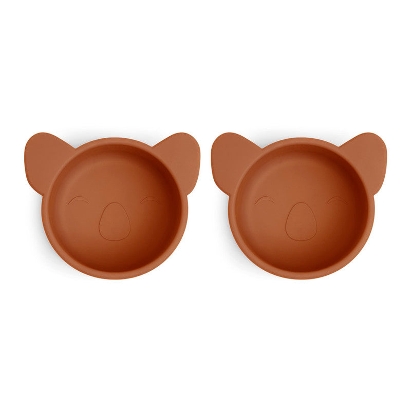 Nuuroo Rosa Silicone Snack Box Small 2-pack Koala - Caramel Cafe - Laadlee