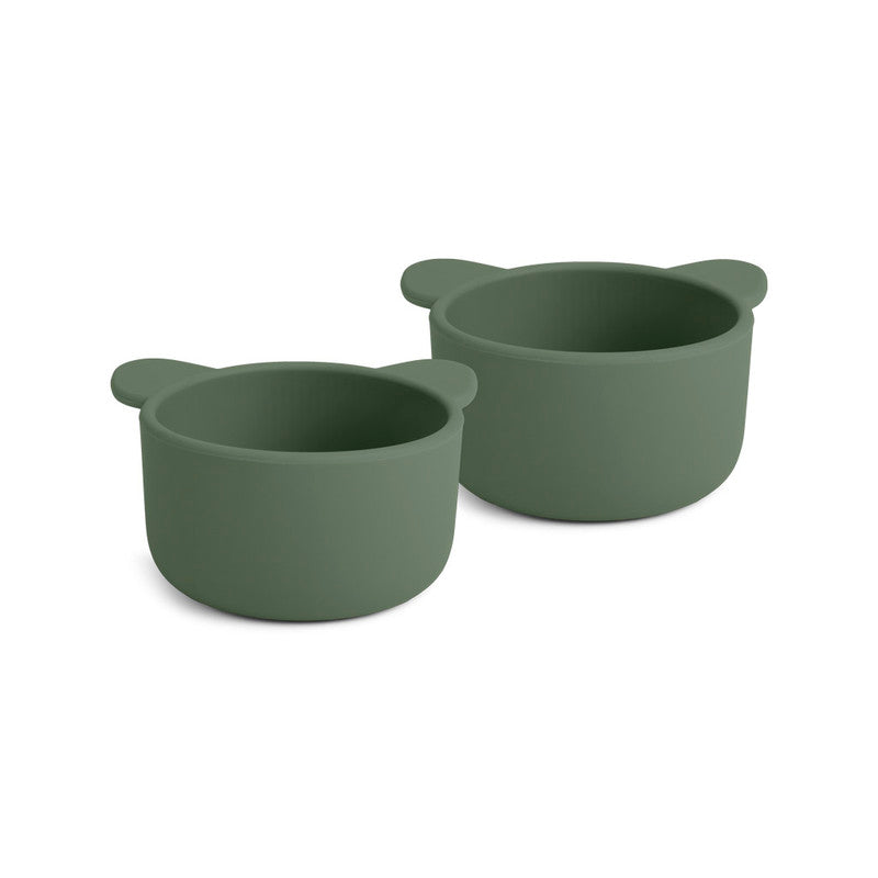 Nuuroo Rosa Silicone Snack Box Small 2-pack Koala - Dusty Green - Laadlee