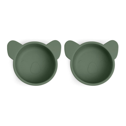 Nuuroo Rosa Silicone Snack Box Small 2-pack Koala - Dusty Green - Laadlee