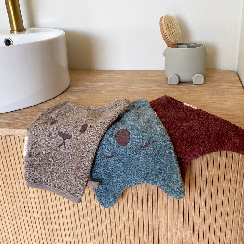 Nuuroo Agnes Face Cloth 2-pack - Cider/Lead - Laadlee