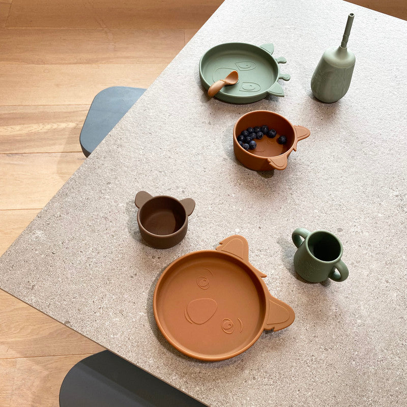 Nuuroo Akila Silicone Plate 2-pack Koala - Caramel Cafe - Laadlee