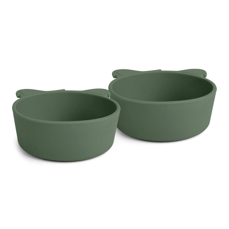 Nuuroo Alex Silicone Deep Plate 2-pack Koala - Dusty Green - Laadlee