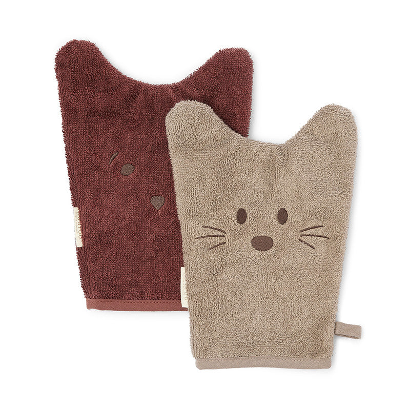 Nuuroo Agnes Face Cloth 2-pack - Cider/Mahogany - Laadlee