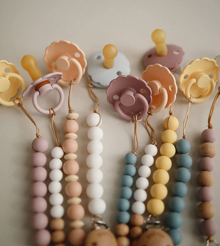 Frigg Daisy Silicone Baby Pacifier 6M-18M, 1Pack, Honey Gold - Size 2 - Laadlee