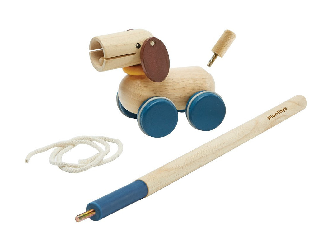 PlanToys Push and Pull Puppy - Laadlee