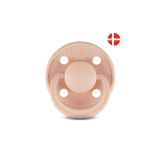 Rebael Mono Round Pacifier Size 2 - Baby Blush - Laadlee