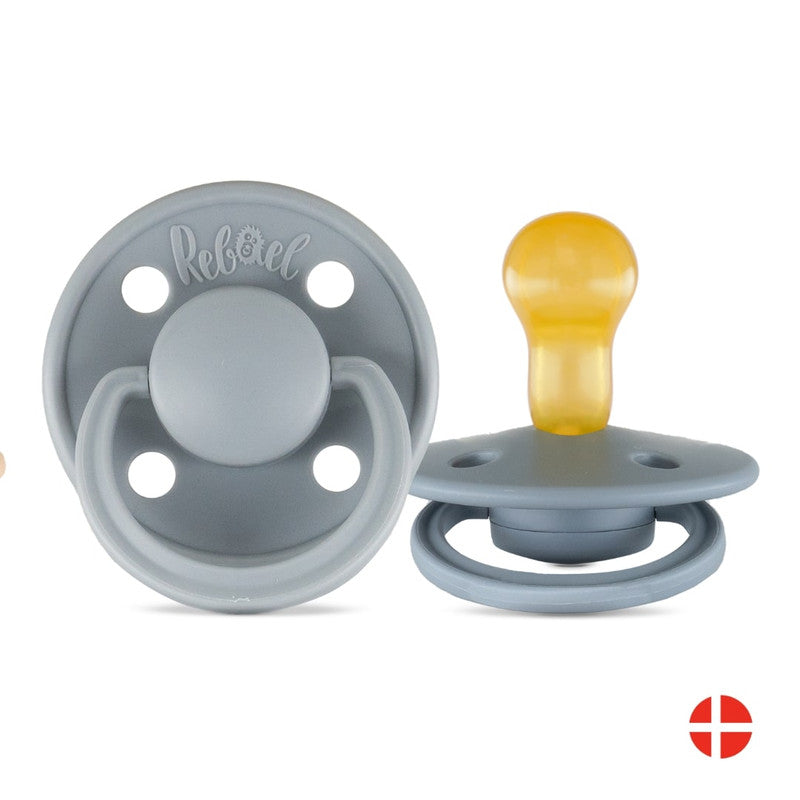 Rebael Mono Round Pacifier Size 1 - Pewter - Laadlee