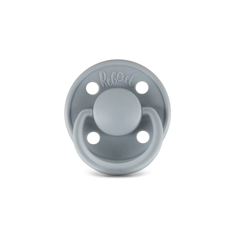 Rebael Mono Round Pacifier Size 1 - Pewter - Laadlee