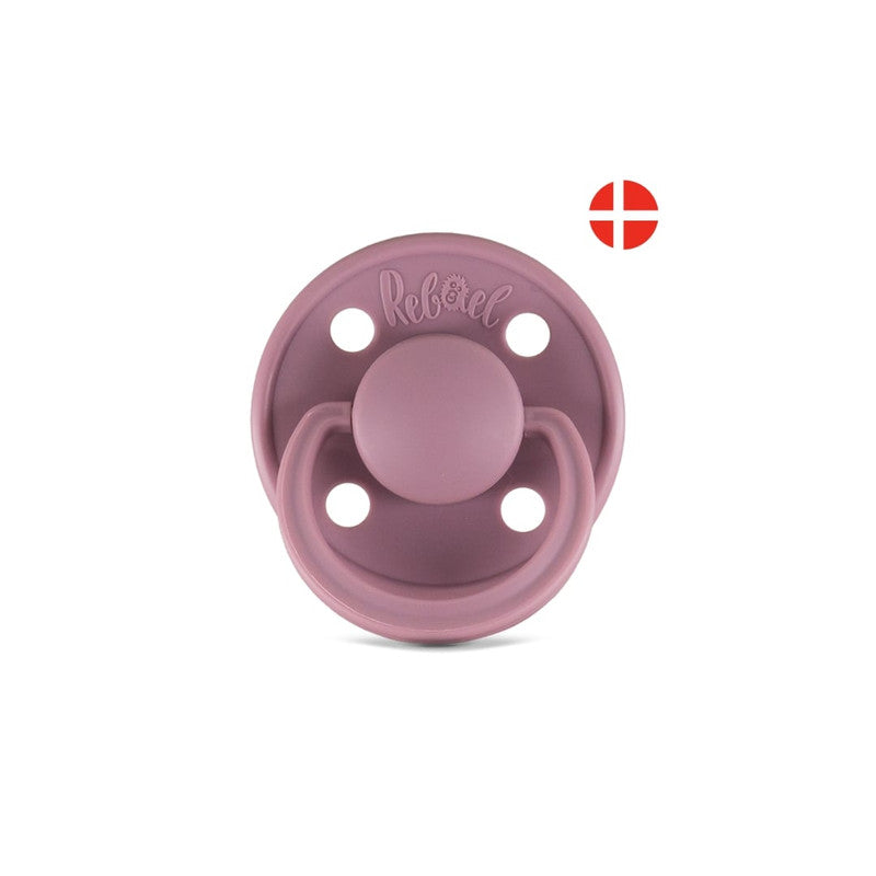 Rebael Mono Round Pacifier Size 1 - Plum - Laadlee