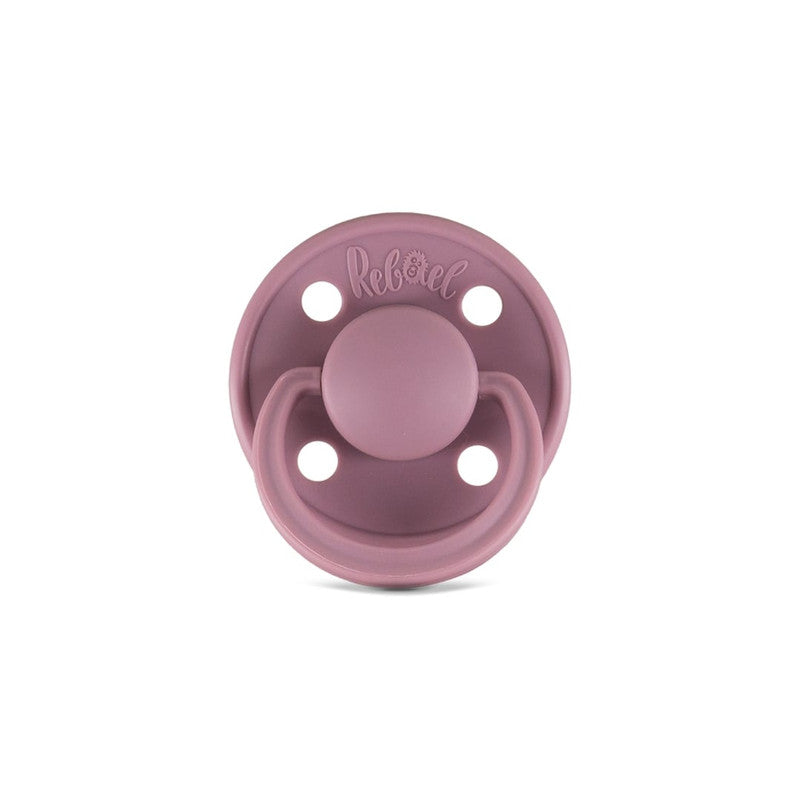 Rebael Mono Round Pacifier Size 1 - Plum - Laadlee