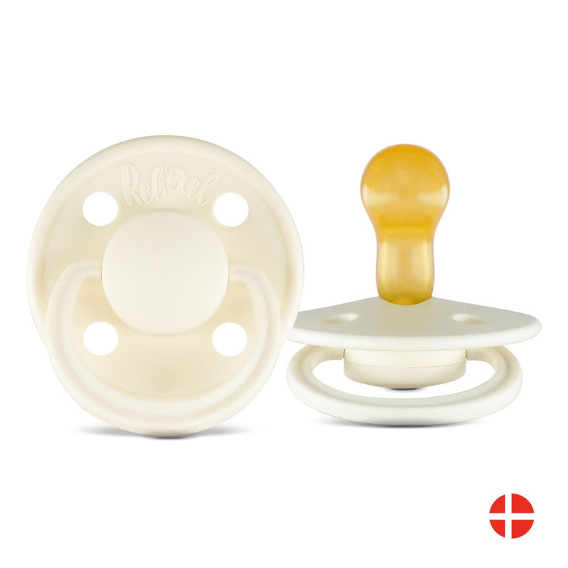 Rebael Mono Round Pacifier Size 1 - Champagne - Laadlee
