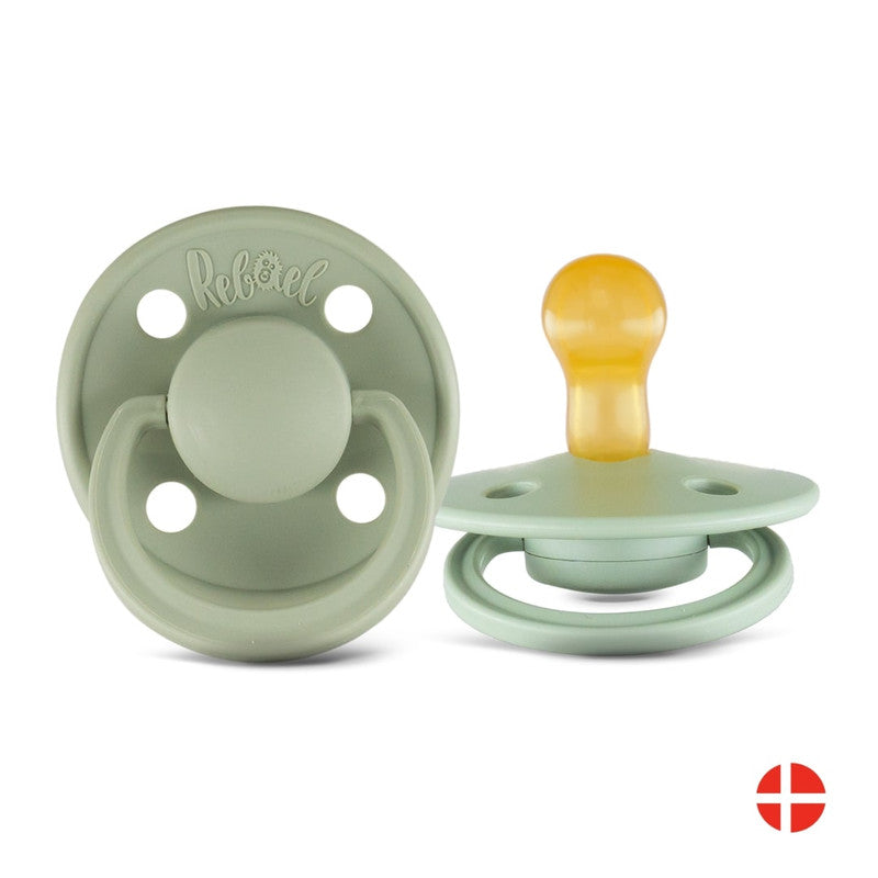 Rebael Mono Round Pacifier Size 1 - Laurel - Laadlee