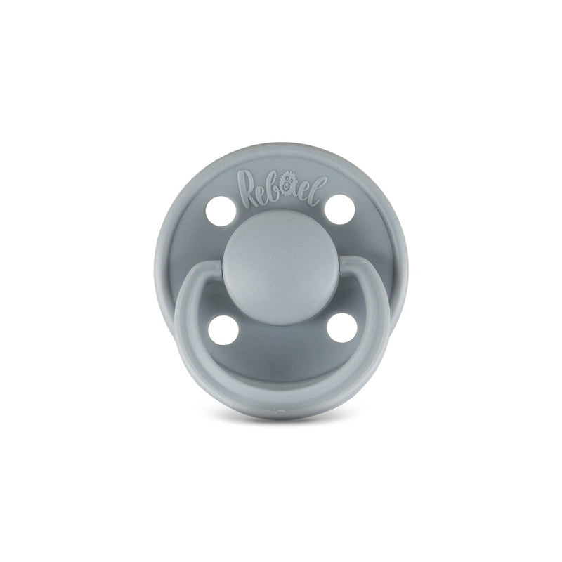 Rebael Mono Round Pacifier Size 2 - Pewter - Laadlee