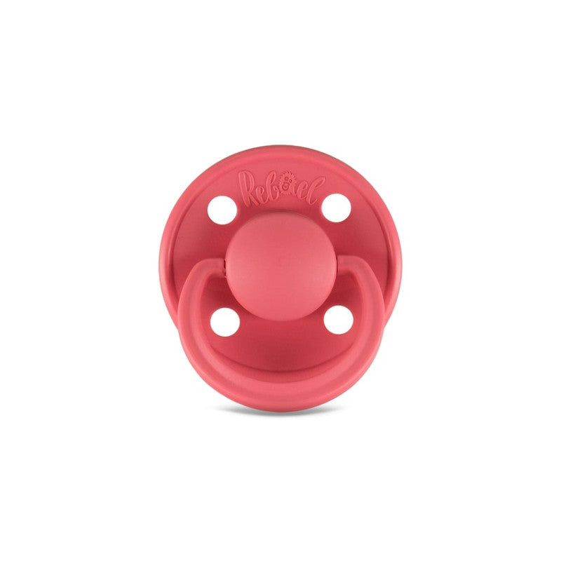 Rebael Mono Round Pacifier Size 2 - Salmon - Laadlee