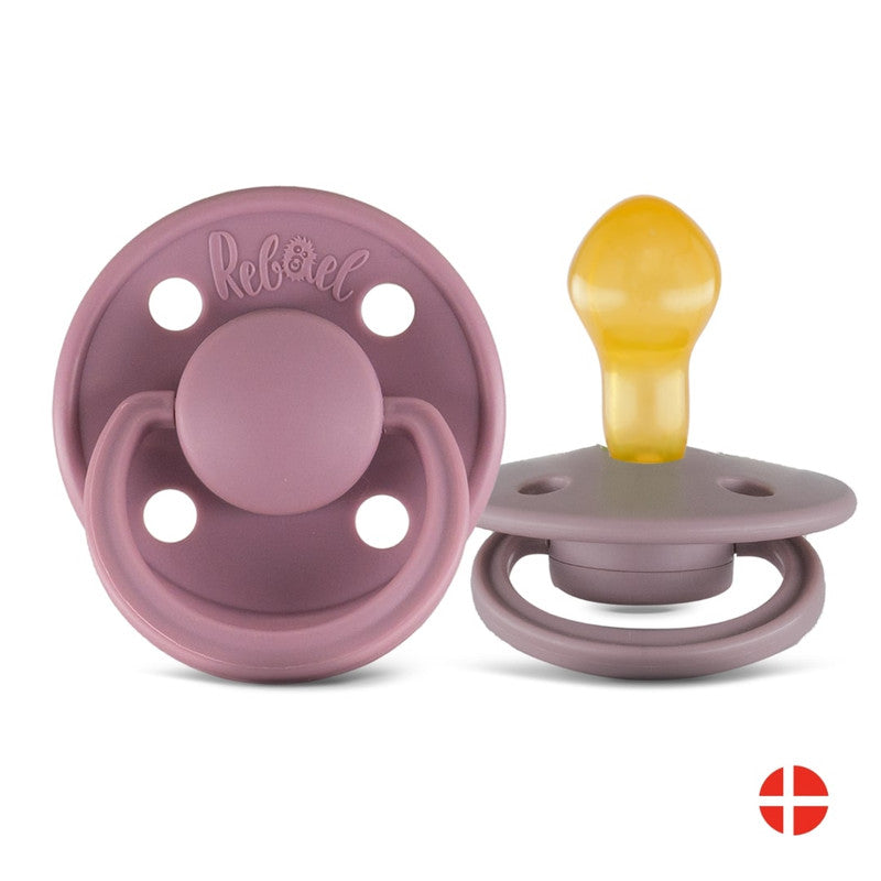Rebael Mono Round Pacifier Size 2 - Plum - Laadlee