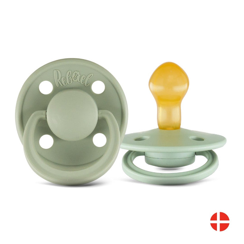 Rebael Mono Round Pacifier Size 2 - Laurel - Laadlee
