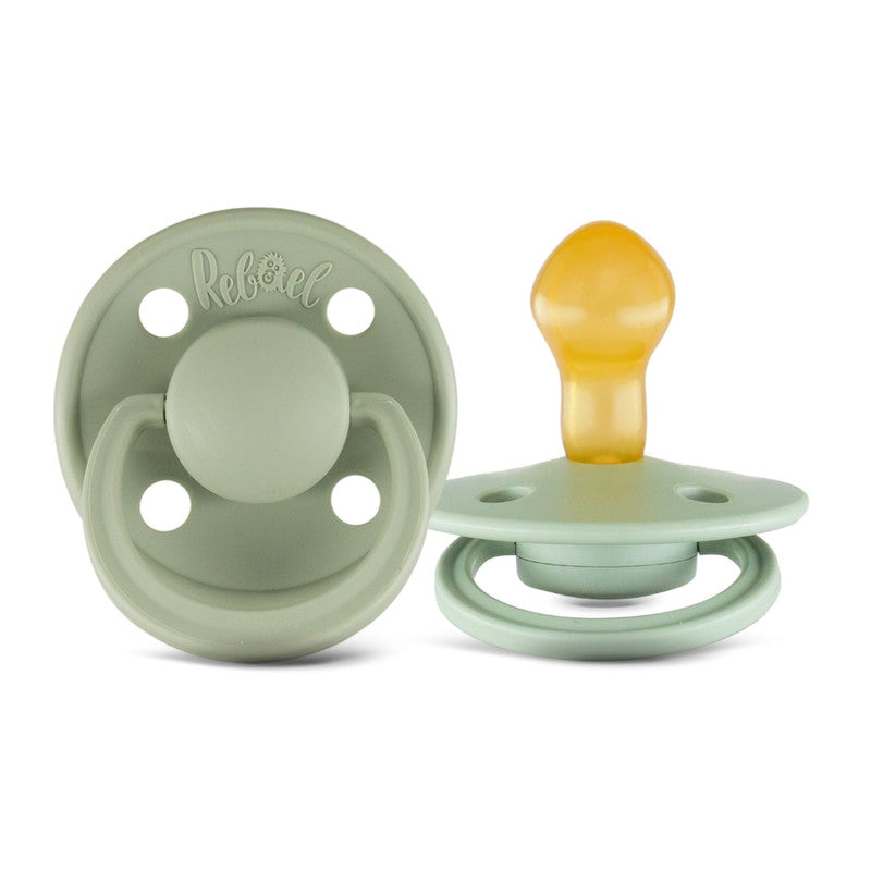 Rebael Mono Round Pacifier Size 2 - Laurel - Laadlee