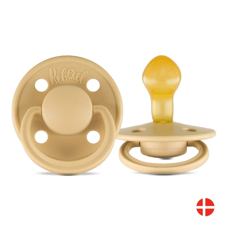 Rebael Mono Round Pacifier Size 2 - Almond - Laadlee