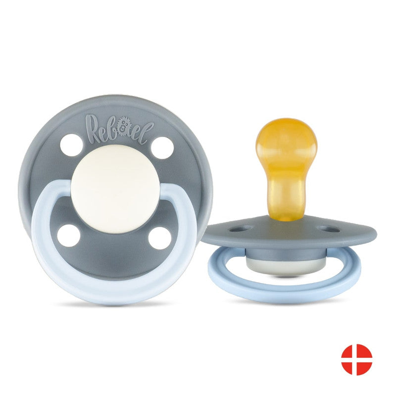 Rebael Fashion Round Pacifier Size 1 - Stormy Pearly Elephant - Laadlee