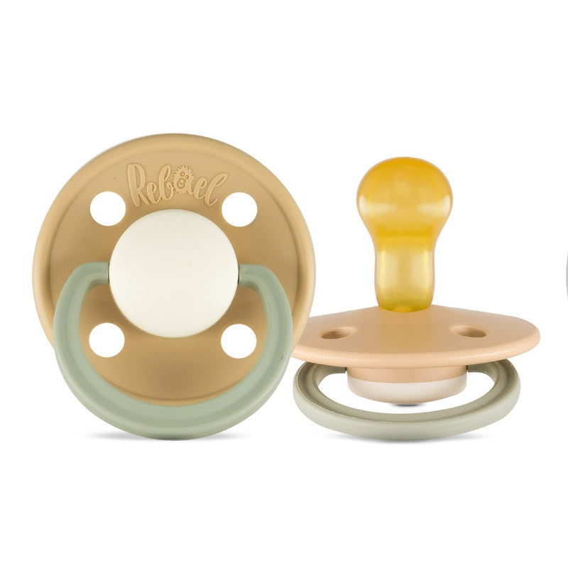 Rebael Fashion Round Pacifier Size 1 - Dusty Pearly Dolphin - Laadlee