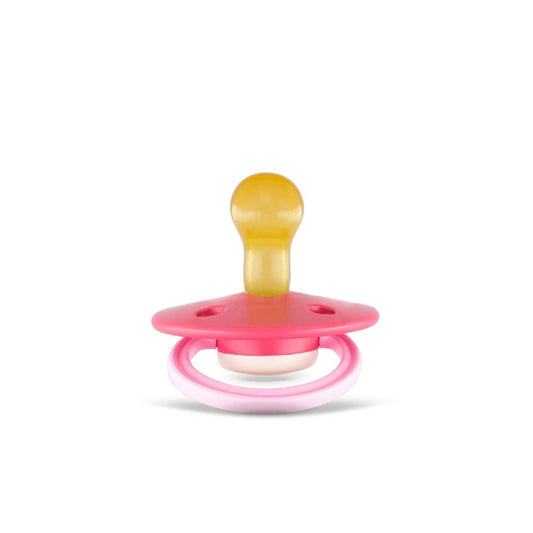 Rebael Fashion Round Pacifier Size 1 - Hot Pearly Flamingo - Laadlee