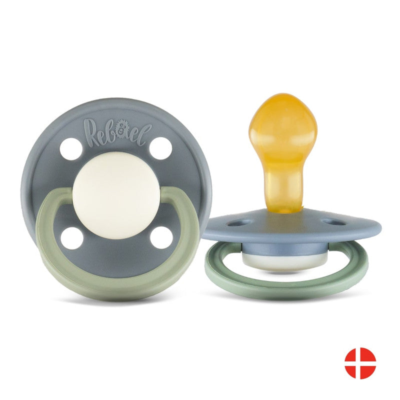 Rebael Fashion Round Pacifier Size 2 - Stormy Pearly Dolphin - Laadlee