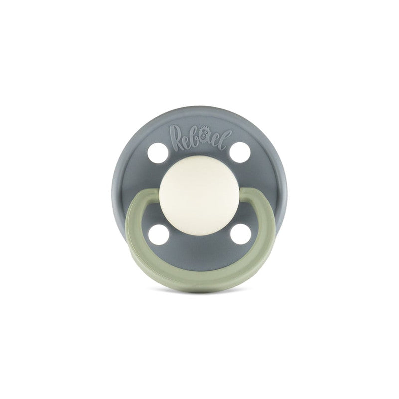 Rebael Fashion Round Pacifier Size 2 - Stormy Pearly Dolphin - Laadlee