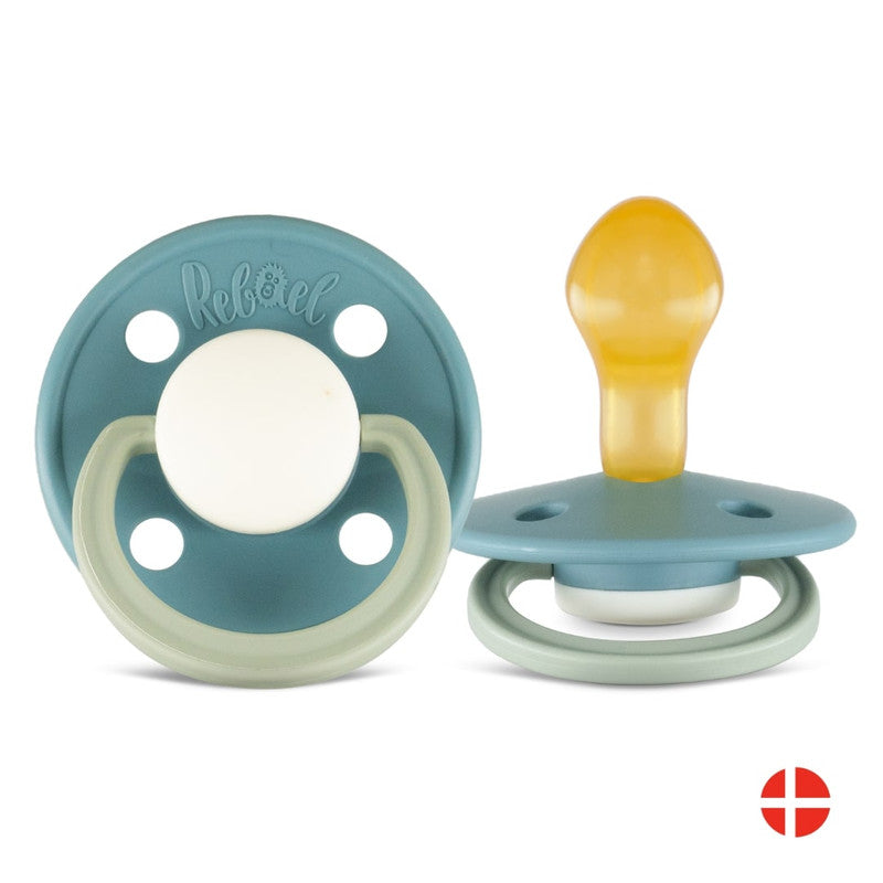 Rebael Fashion Round Pacifier Size 2 - Rainy Pearly Dolphin - Laadlee
