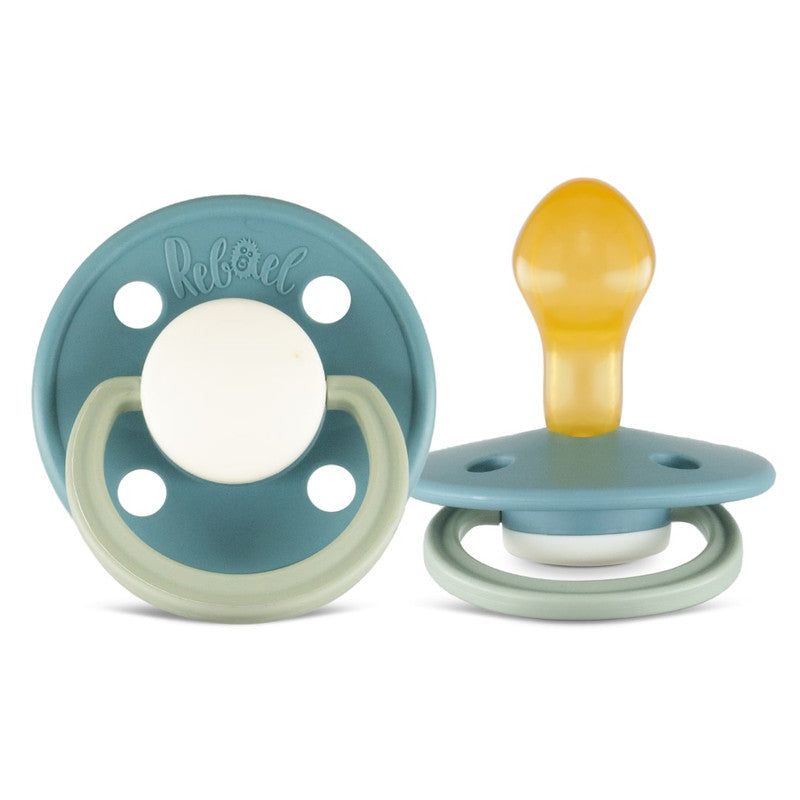 Rebael Fashion Round Pacifier Size 2 - Rainy Pearly Dolphin - Laadlee