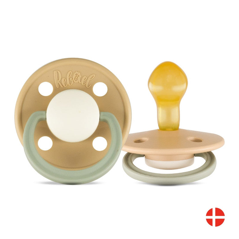 Rebael Fashion Round Pacifier Size 2 - Dusty Pearly Dolphin - Laadlee