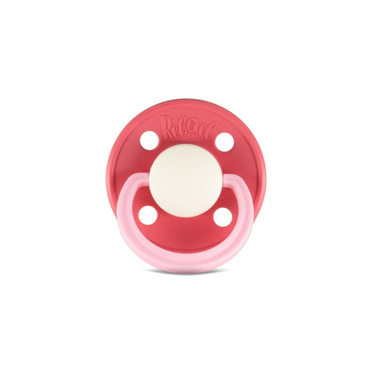 Rebael Fashion Round Pacifier Size 2 - Hot Pearly Flamingo - Laadlee