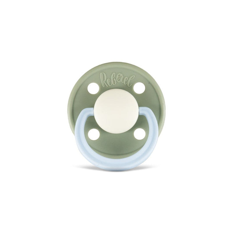 Rebael Fashion Round Pacifier Size 2 - Cloudy Pearly Elephant - Laadlee
