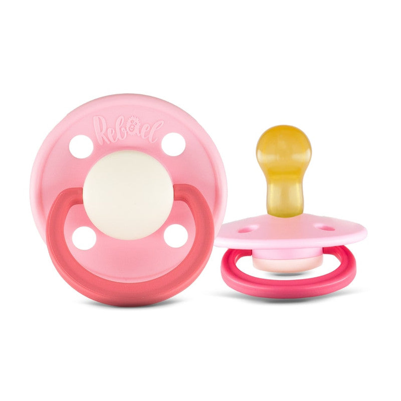 Rebael Fashion Round Pacifier Size 1 - Rising Pearly Lobster - Laadlee