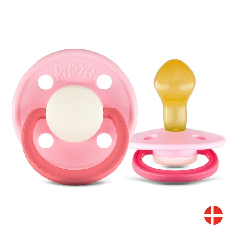 Rebael Fashion Round Pacifier Size 2 - Rising Pearly Lobster - Laadlee