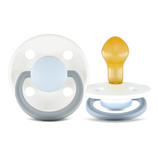 Rebael Fashion Round Pacifier Size 2 - Pack of 2 - Cold White Pony / Snowy Sky Pony - Laadlee