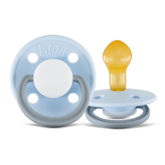 Rebael Fashion Round Pacifier Size 2 - Pack of 2 - Cold White Pony / Snowy Sky Pony - Laadlee