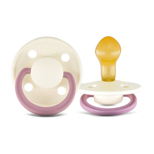 Rebael Fashion Round Pacifier Size 2 - Pack of 2 - Tornado Pearly Rhino / Frosty Pearly Rhino - Laadlee