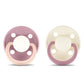 Rebael Fashion Round Pacifier Size 2 - Pack of 2 - Misty Pearly Poodle / Frosty Pearly Rhino - Laadlee