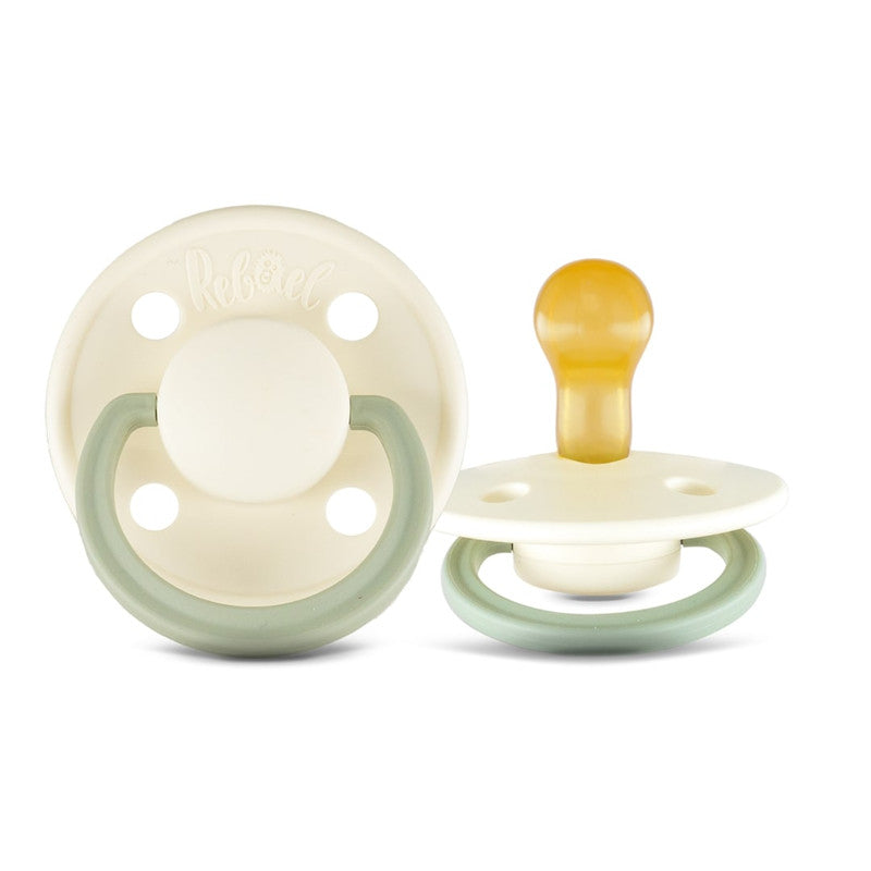 Rebael Fashion Round Pacifier Size 1 - Pack of 2 - Cloudy Pearly Lion / Frosty Pearly Dolphin - Laadlee