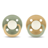 Rebael Fashion Round Pacifier Size 2 - Pack of 2 - Cloudy Pearly Lion / Dusty Pearly Dolphin - Laadlee