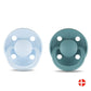 Rebael Mono Round Pacifier Size 1 - Pack of 2 - Tiny Sky / Powder - Laadlee