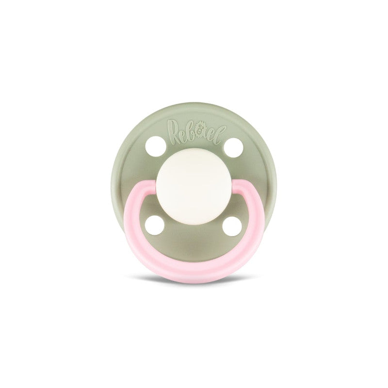 Rebael Fashion Round Pacifier Size 2 - Cloudy Pearly Flamingo - Laadlee