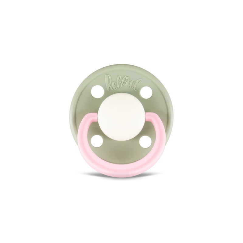 Rebael Fashion Round Pacifier Size 1 - Cloudy Pearly Flamingo - Laadlee