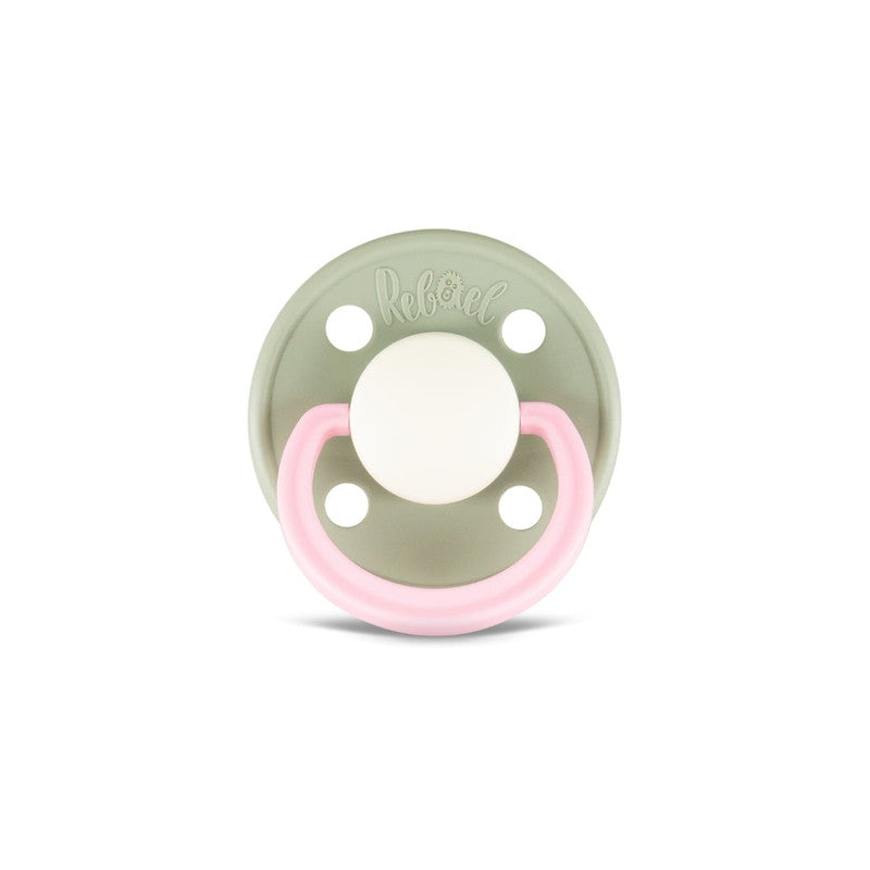 Rebael Fashion Round Pacifier Size 1 - Cloudy Pearly Flamingo - Laadlee