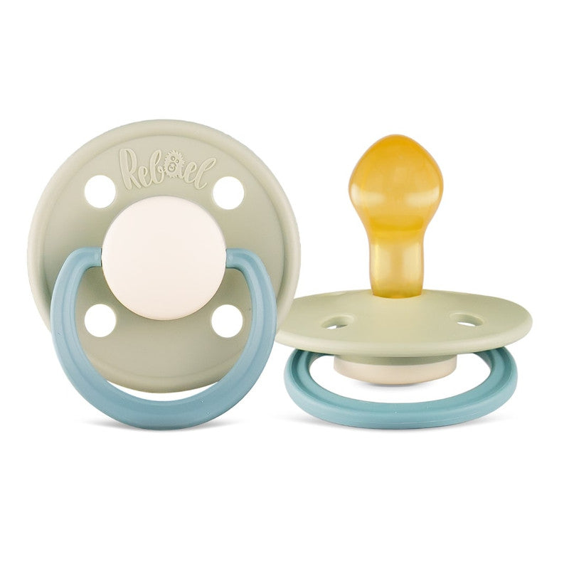 Rebael Fashion Round Pacifier Size 2 - Pack of 2 - Cloudy Pearly Snake / Rainy Pearly Dolphin - Laadlee