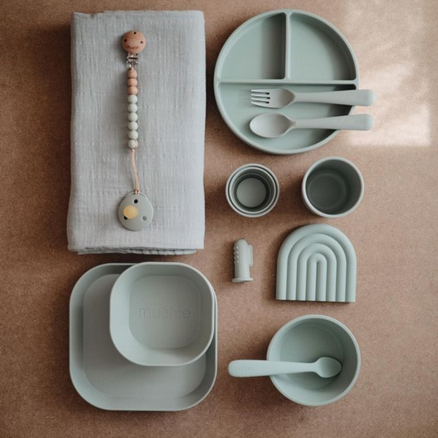 Mushie Fork & Spoon Sage - Laadlee