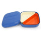Ekobo - Go Square Bento Lunch Box - Royal Blue + White & Persimmon Compartments - Laadlee