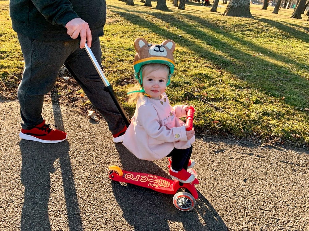 Micro Mini 3 In 1 Deluxe Plus Scooter - Ruby Red - Laadlee